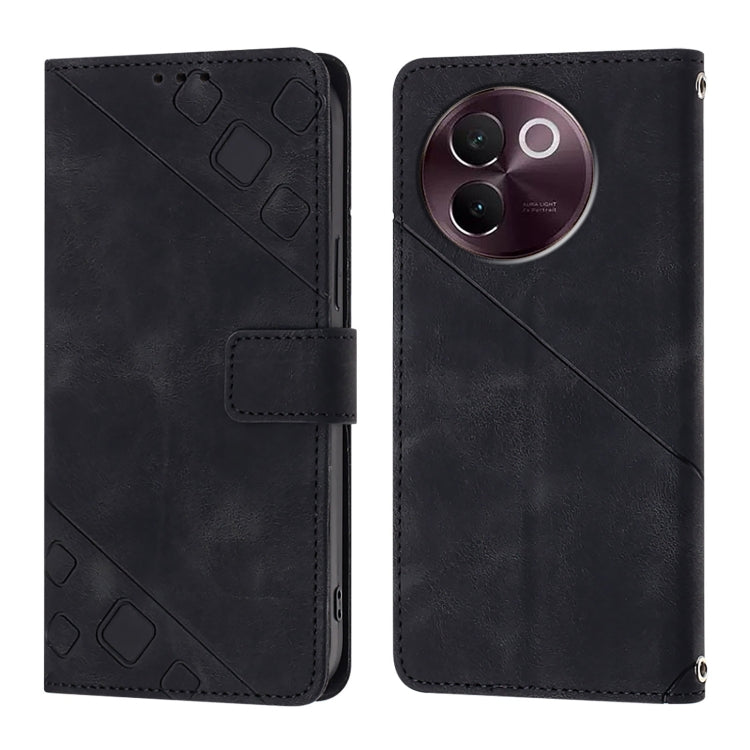 For vivo V30e 5G Global Skin Feel Embossed Leather Phone Case