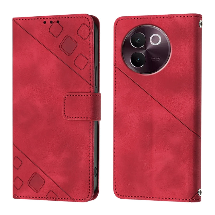 For vivo V30e 5G Global Skin Feel Embossed Leather Phone Case