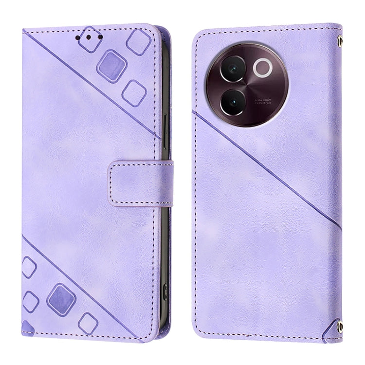 For vivo V30e 5G Global Skin Feel Embossed Leather Phone Case