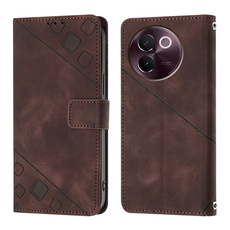 For vivo V30e 5G Global Skin Feel Embossed Leather Phone Case