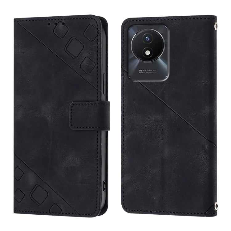 For vivo Y02 / Y02A / Y02t / Y11 2023 Skin Feel Embossed Leather Phone Case