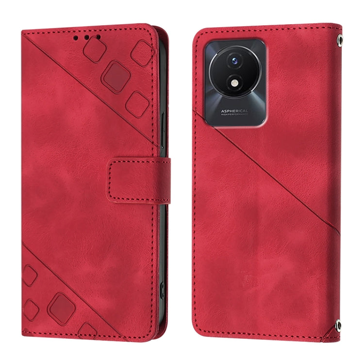 For vivo Y02 / Y02A / Y02t / Y11 2023 Skin Feel Embossed Leather Phone Case