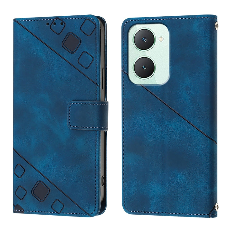 For vivo Y03 4G Global Skin Feel Embossed Leather Phone Case