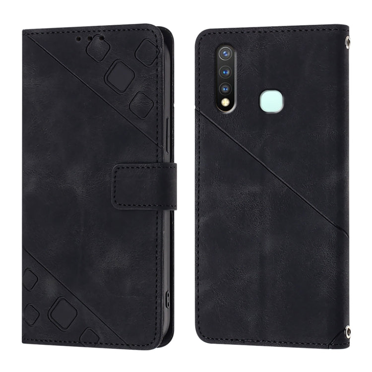 For vivo Y19 / Y5s / U3 / U20 / Z5i Skin Feel Embossed Leather Phone Case