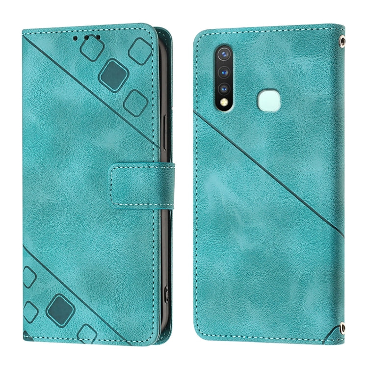 For vivo Y19 / Y5s / U3 / U20 / Z5i Skin Feel Embossed Leather Phone Case
