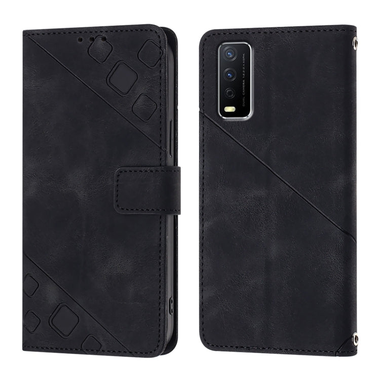 For vivo Y20 / Y20a / Y20i / Y20s / Y20g Skin Feel Embossed Leather Phone Case