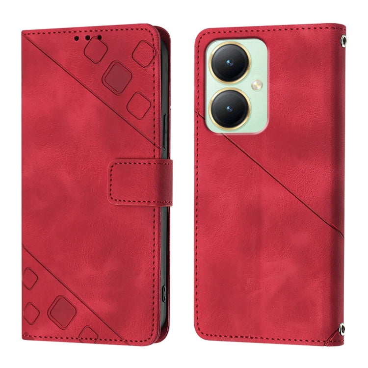 For vivo Y27 4G Global Skin Feel Embossed Leather Phone Case