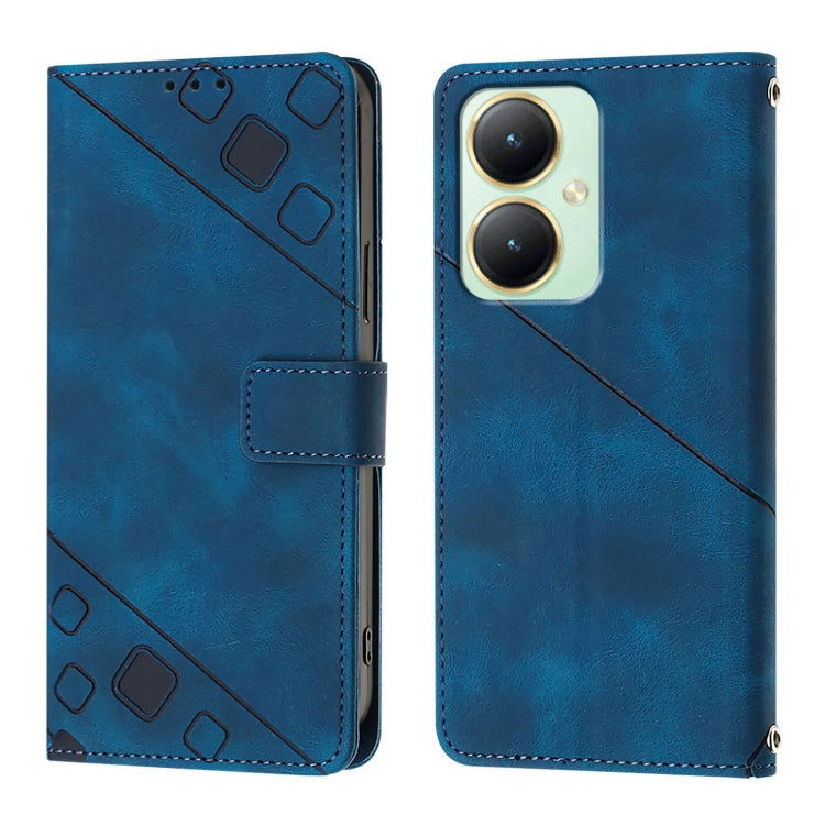 For vivo Y27 4G Global Skin Feel Embossed Leather Phone Case