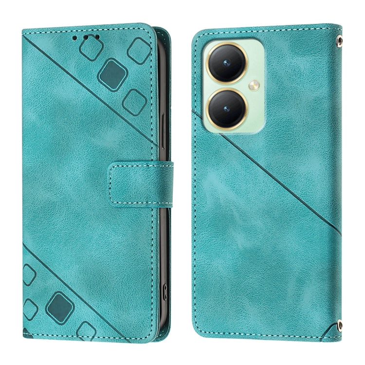 For vivo Y27 4G Global Skin Feel Embossed Leather Phone Case