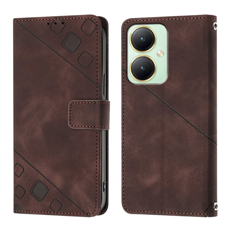 For vivo Y27 4G Global Skin Feel Embossed Leather Phone Case