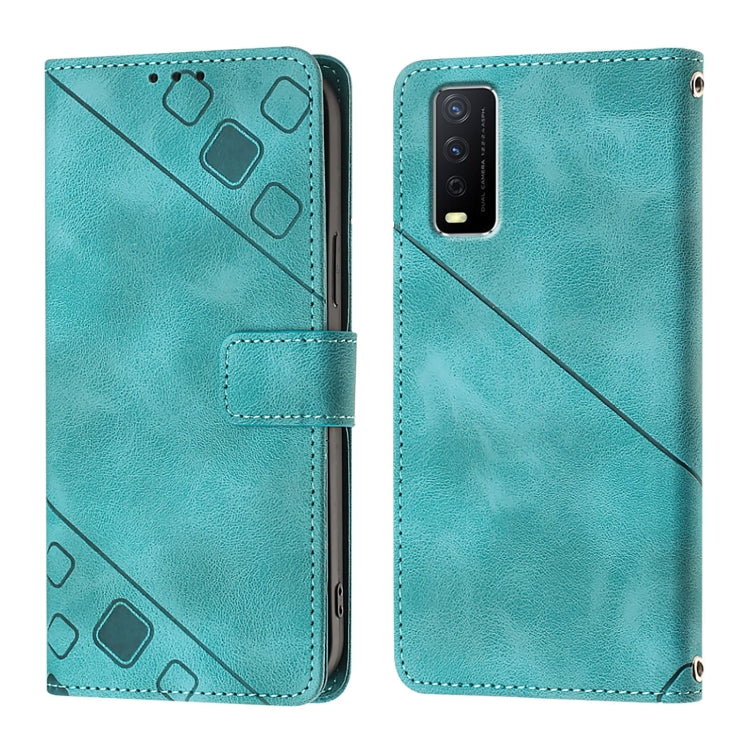 For vivo Y30 4G Global Skin Feel Embossed Leather Phone Case