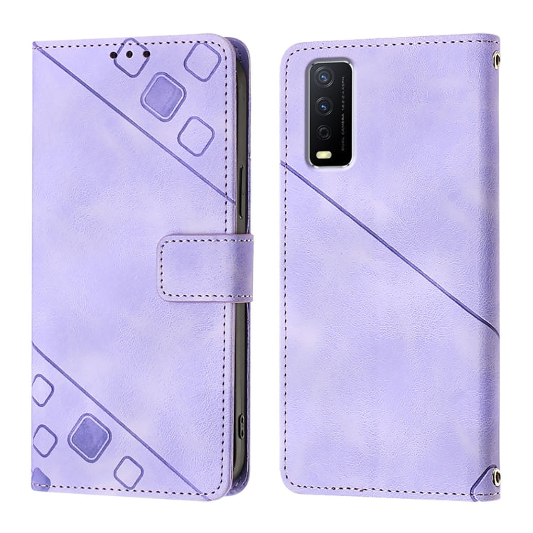 For vivo Y30 4G Global Skin Feel Embossed Leather Phone Case