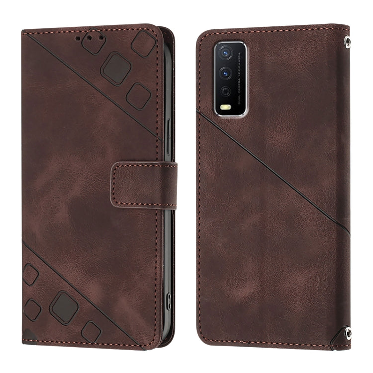 For vivo Y30 4G Global Skin Feel Embossed Leather Phone Case
