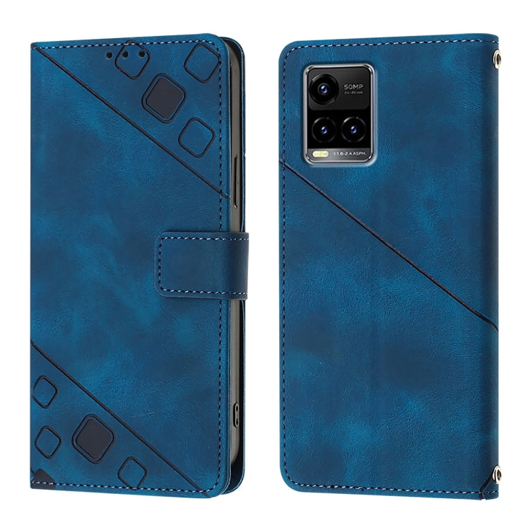 For vivo Y33s 4G Global / Y21 / Y21s / Y21t Skin Feel Embossed Leather Phone Case