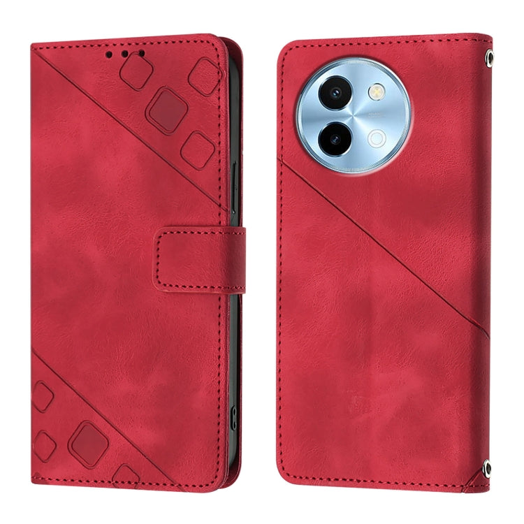 For vivo Y38 5G Skin Feel Embossed Leather Phone Case