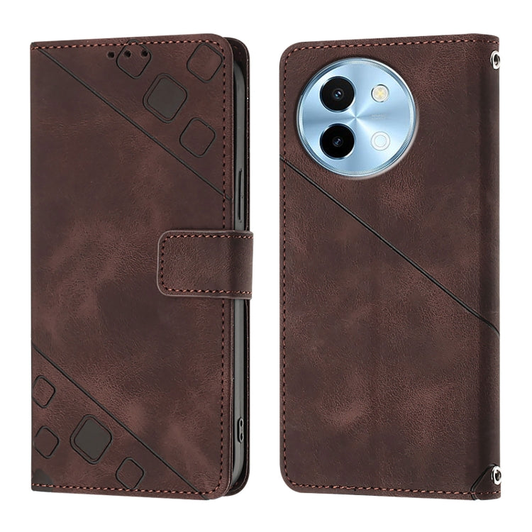For vivo Y38 5G Skin Feel Embossed Leather Phone Case