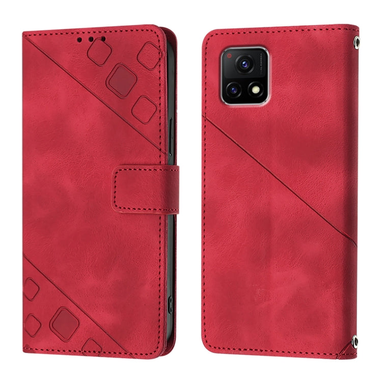 For vivo Y52s 5G / Y31s 5G / Y72 5G India Skin Feel Embossed Leather Phone Case