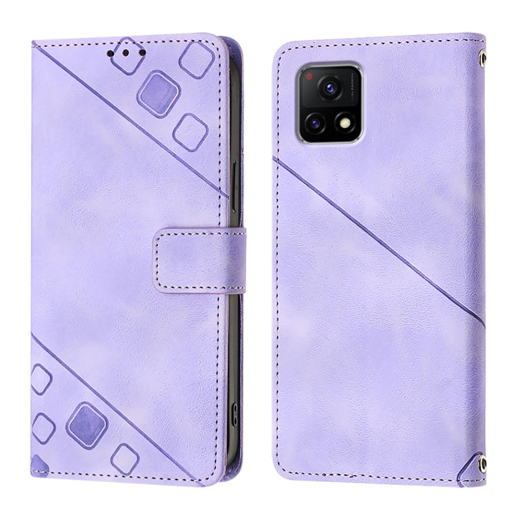 For vivo Y52s 5G / Y31s 5G / Y72 5G India Skin Feel Embossed Leather Phone Case
