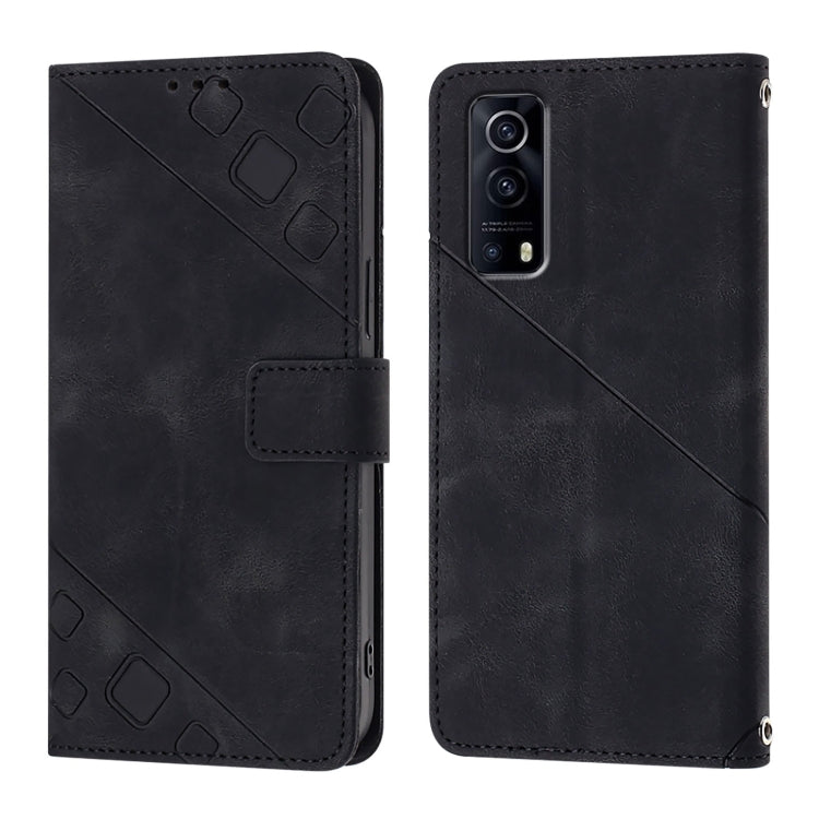 For vivo Y72 5G / iQOO Z3 / Y52 5G Skin Feel Embossed Leather Phone Case