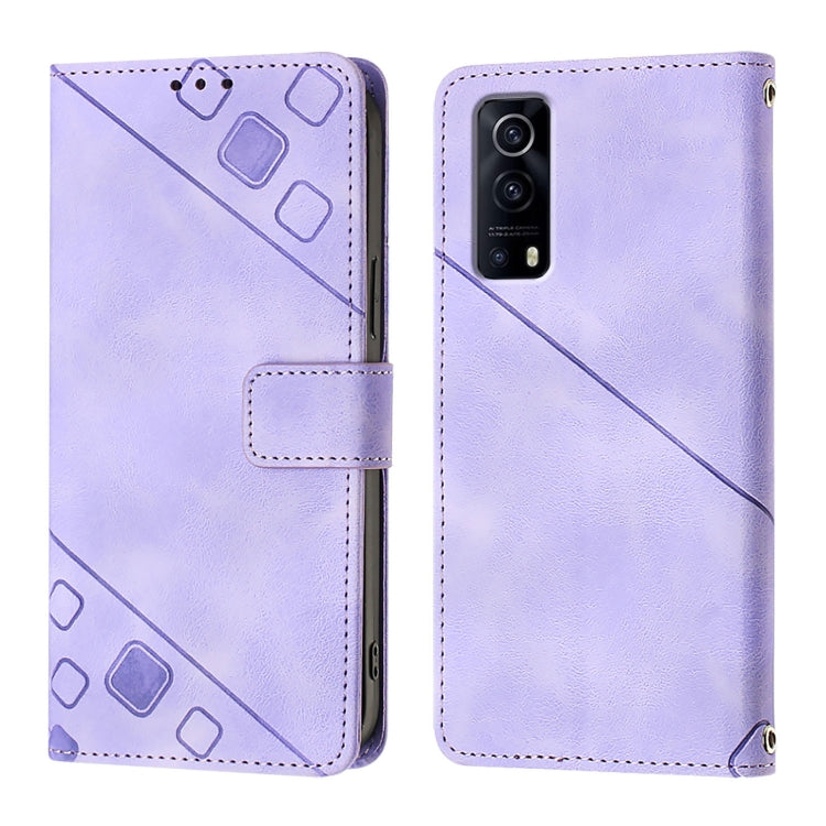 For vivo Y72 5G / iQOO Z3 / Y52 5G Skin Feel Embossed Leather Phone Case
