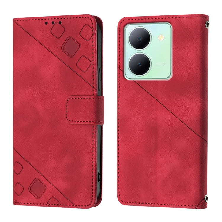 For vivo Y78 5G / Y78+ 5G Global / V29 Lite Skin Feel Embossed Leather Phone Case