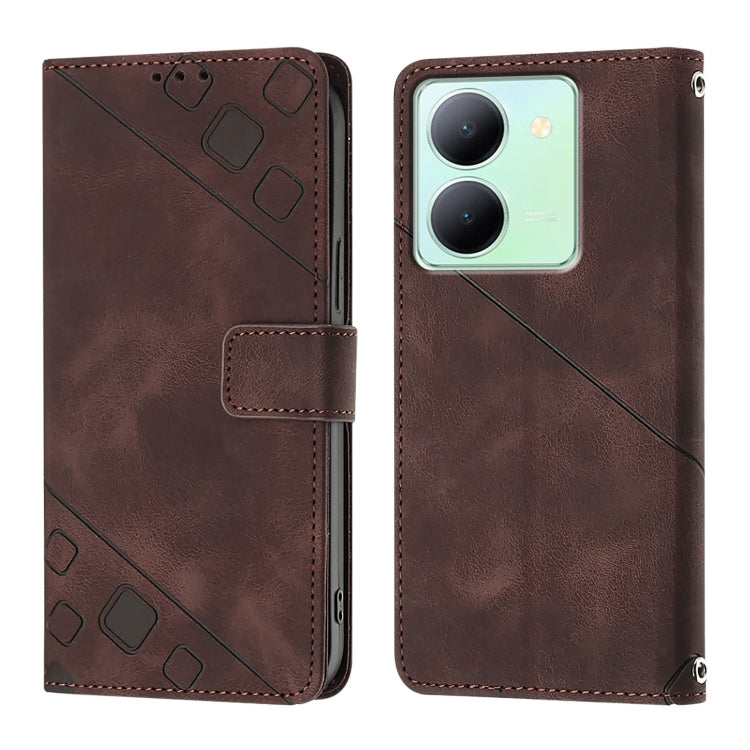 For vivo Y78 5G / Y78+ 5G Global / V29 Lite Skin Feel Embossed Leather Phone Case