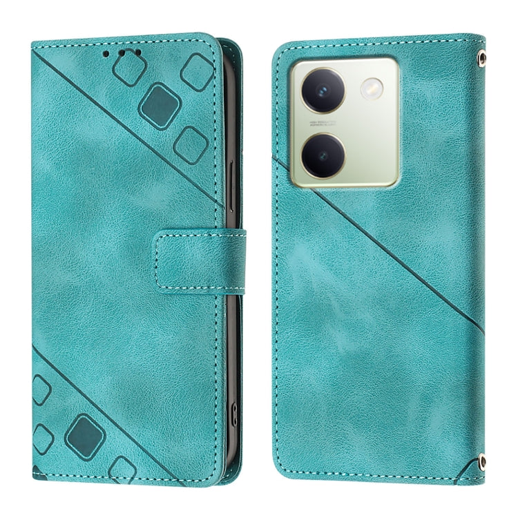 For vivo Y100 5G IDN / Y200e 5G Global Skin Feel Embossed Leather Phone Case
