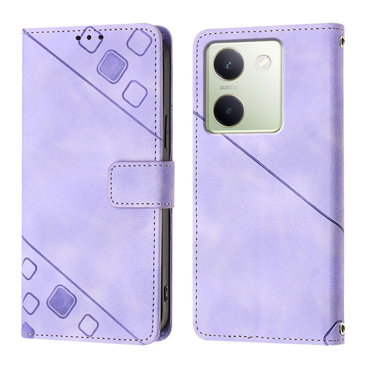 For vivo Y100 5G Global Skin Feel Embossed Leather Phone Case