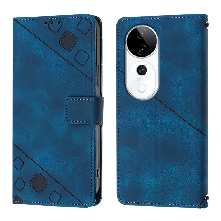 For vivo S19 Pro Skin Feel Embossed Leather Phone Case
