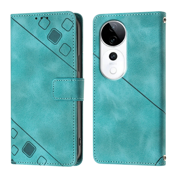 For vivo S19 Pro Skin Feel Embossed Leather Phone Case