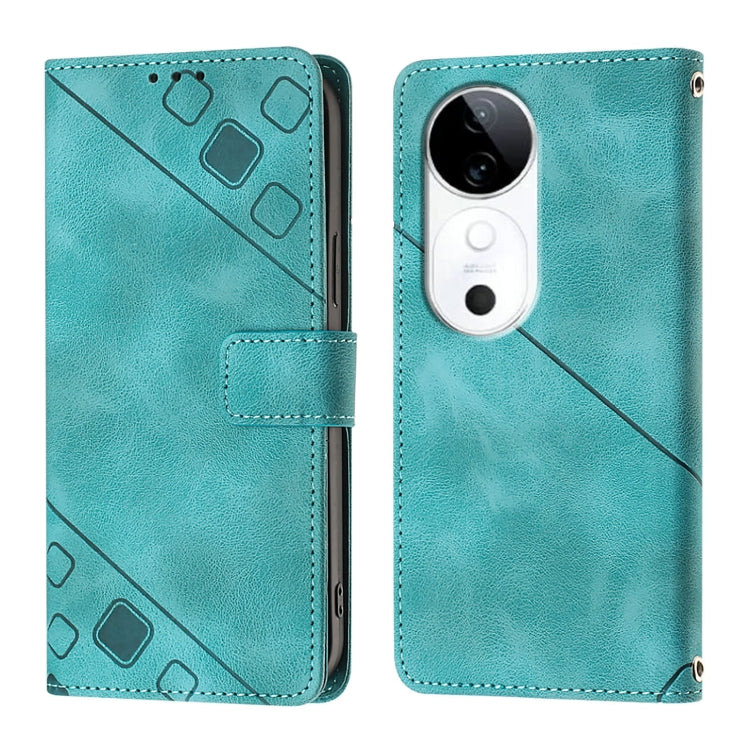 For vivo S19 Skin Feel Embossed Leather Phone Case