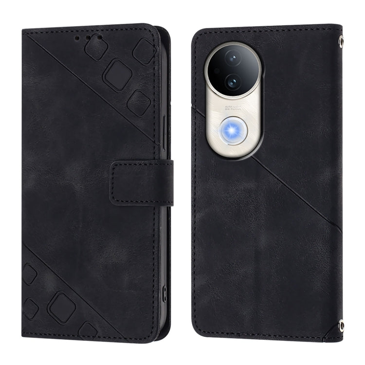 For vivo S20 5G Skin Feel Embossed Leather Phone Case