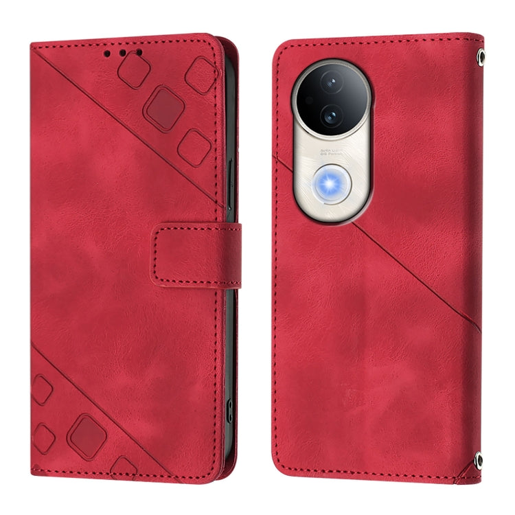 For vivo S20 5G Skin Feel Embossed Leather Phone Case
