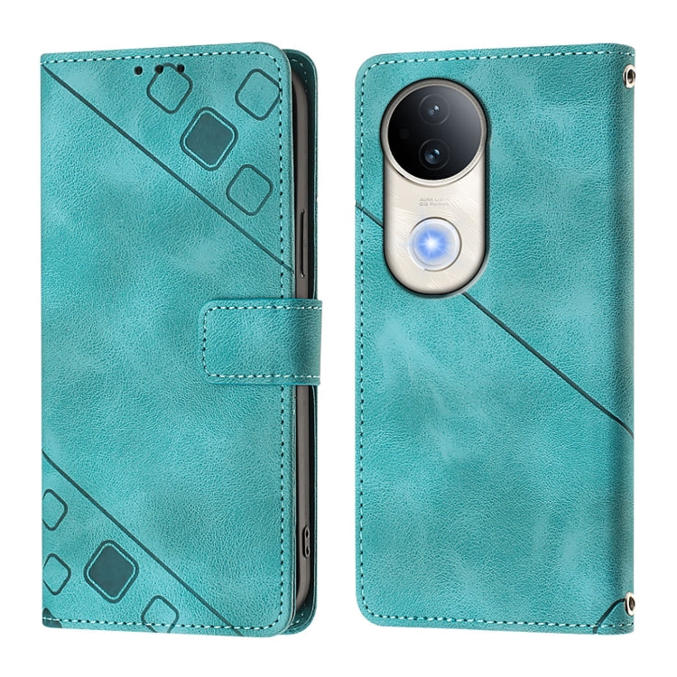 For vivo S20 5G Skin Feel Embossed Leather Phone Case