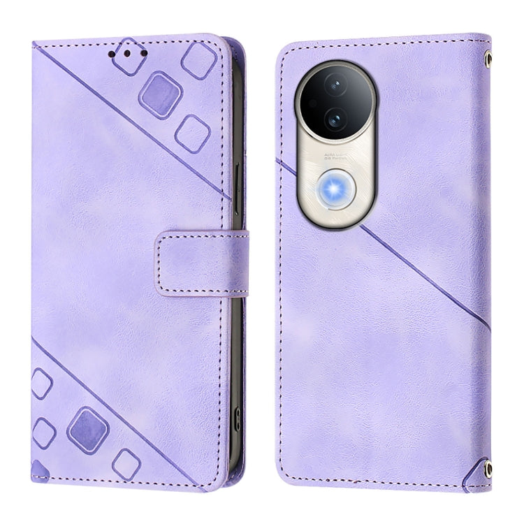 For vivo S20 5G Skin Feel Embossed Leather Phone Case