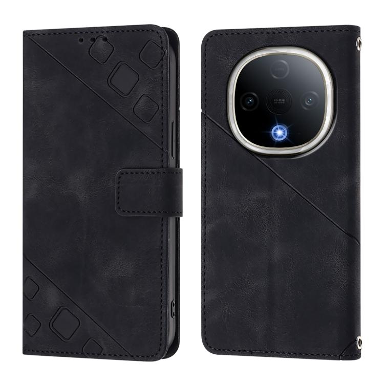 For vivo Y300 5G Skin Feel Embossed Leather Phone Case