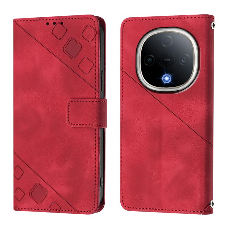 For vivo Y300 5G Skin Feel Embossed Leather Phone Case