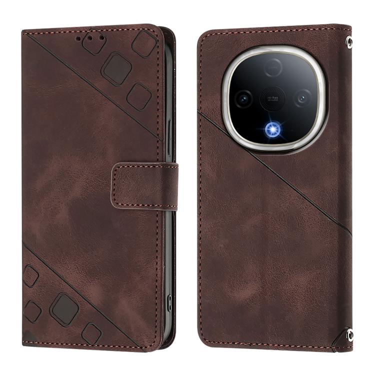 For vivo Y300 5G Skin Feel Embossed Leather Phone Case
