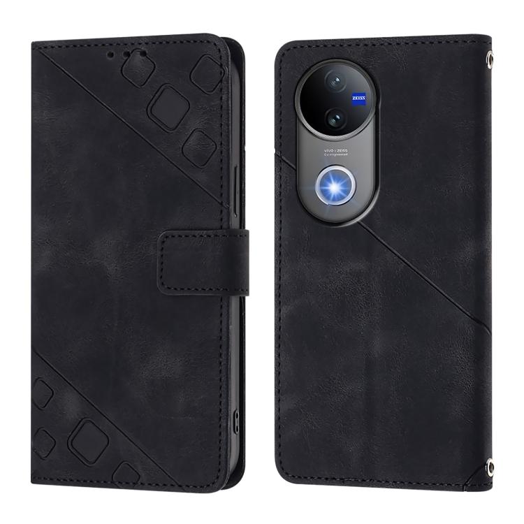 For vivo V50 5G Global Skin Feel Embossed Leather Phone Case