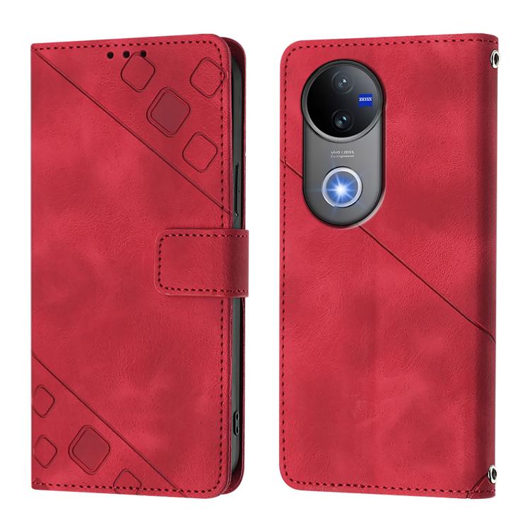 For vivo V50 5G Global Skin Feel Embossed Leather Phone Case