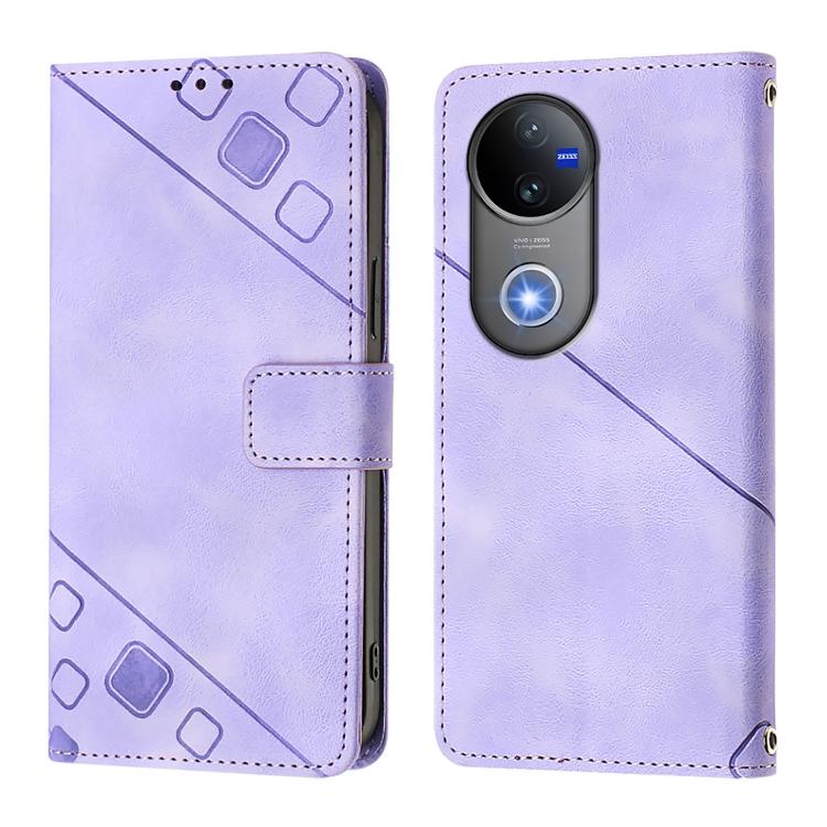 For vivo V50 5G Global Skin Feel Embossed Leather Phone Case