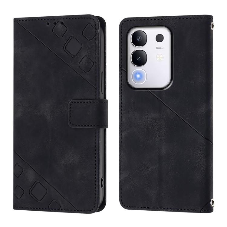 For vivo Y29 4G Global Skin Feel Embossed Leather Phone Case
