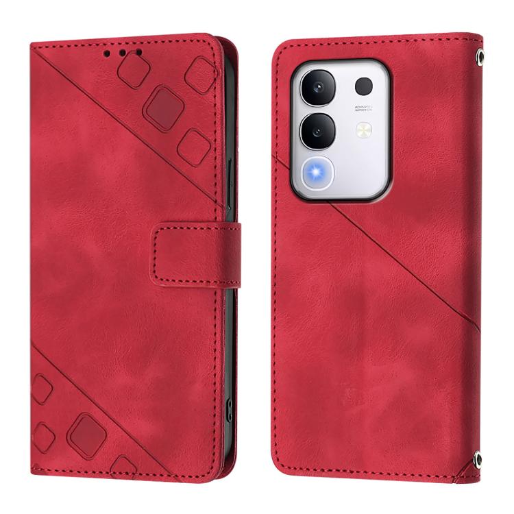 For vivo Y29 4G Global Skin Feel Embossed Leather Phone Case