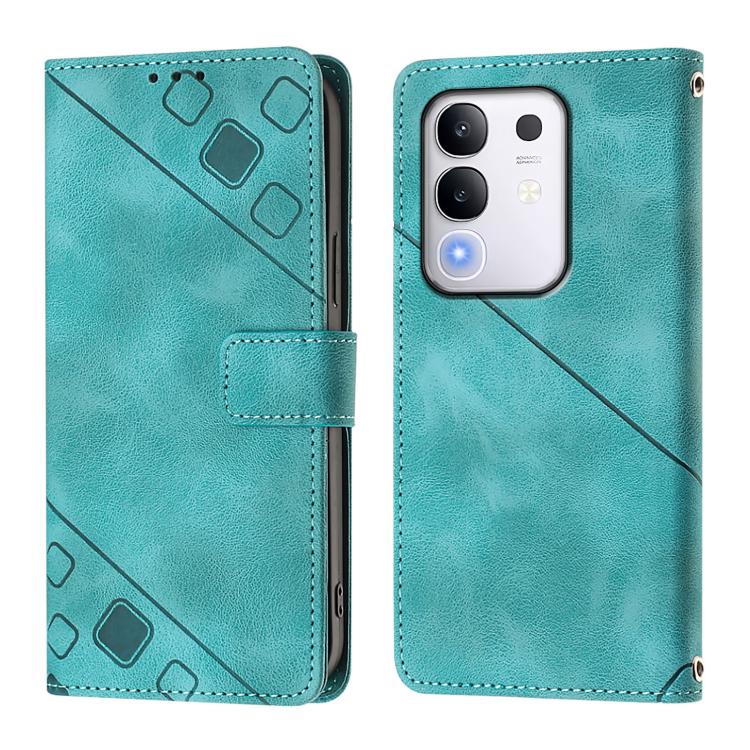 For vivo Y29 4G Global Skin Feel Embossed Leather Phone Case