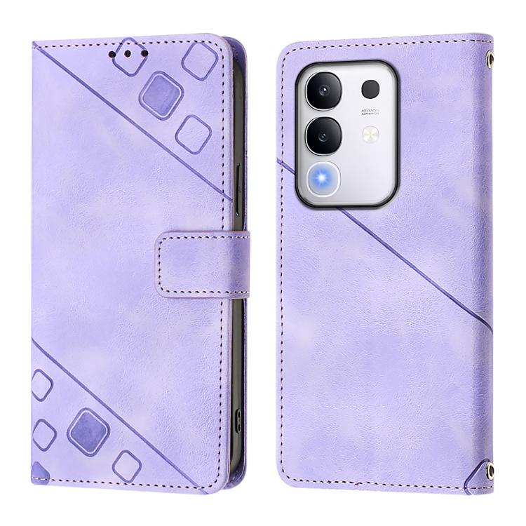 For vivo Y29 4G Global Skin Feel Embossed Leather Phone Case