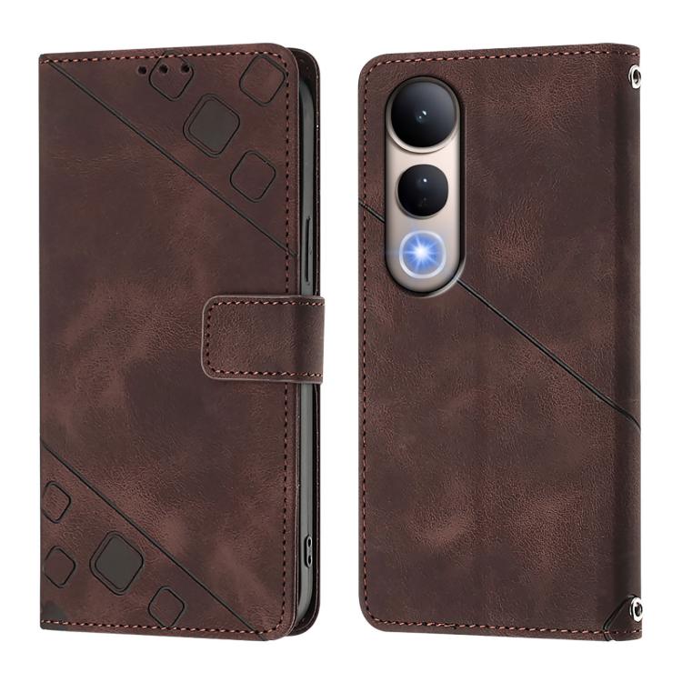 For vivo V50 Lite 5G Skin Feel Embossed Leather Phone Case