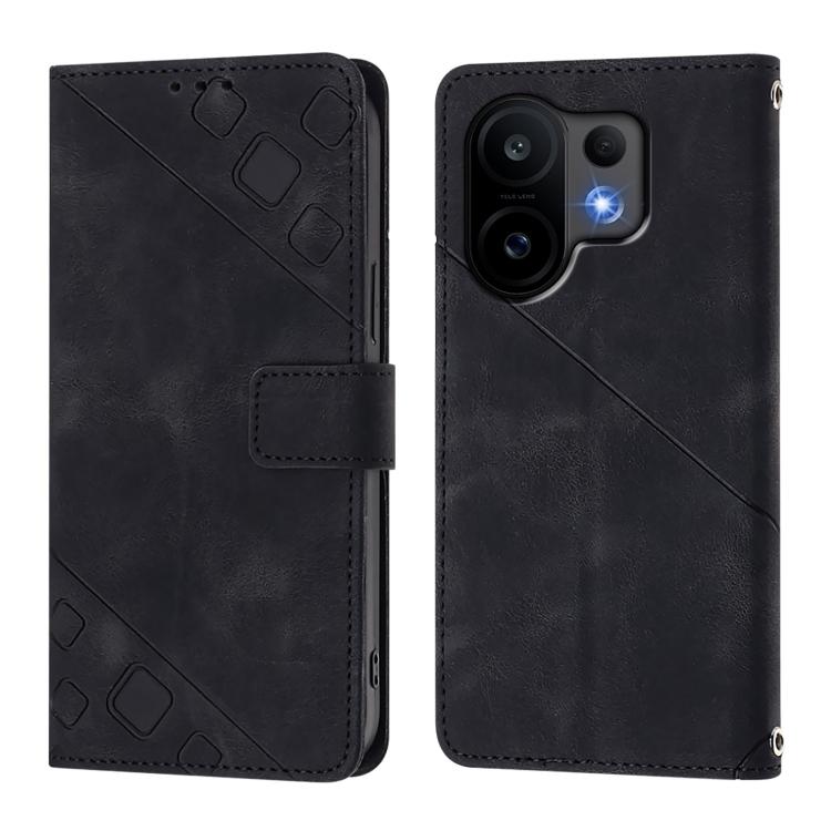 For vivo S30 Skin Feel Embossed Leather Phone Case