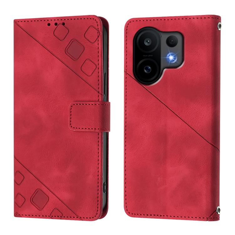 For vivo S30 Skin Feel Embossed Leather Phone Case