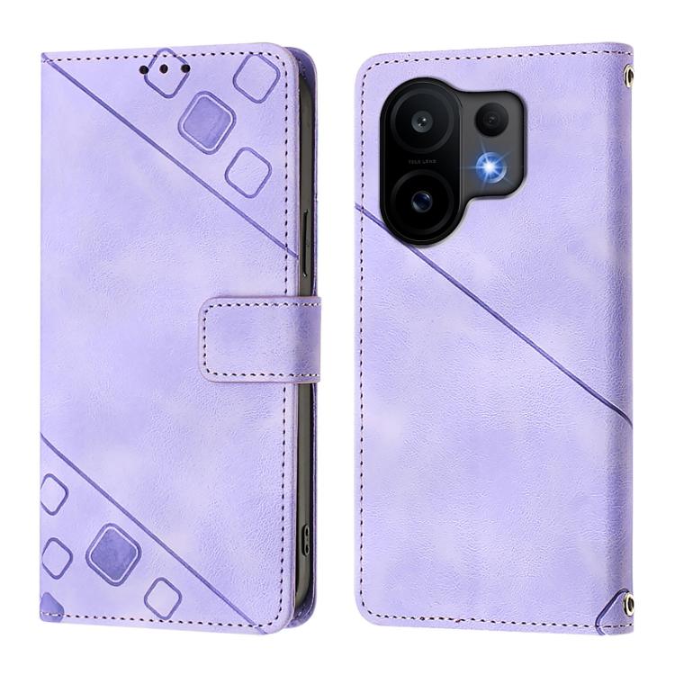 For vivo S30 Skin Feel Embossed Leather Phone Case