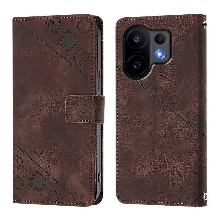 For vivo S30 Skin Feel Embossed Leather Phone Case